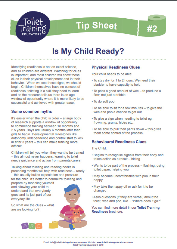 Tip 2: Is My Child Ready? – Toilet Trainers Educators